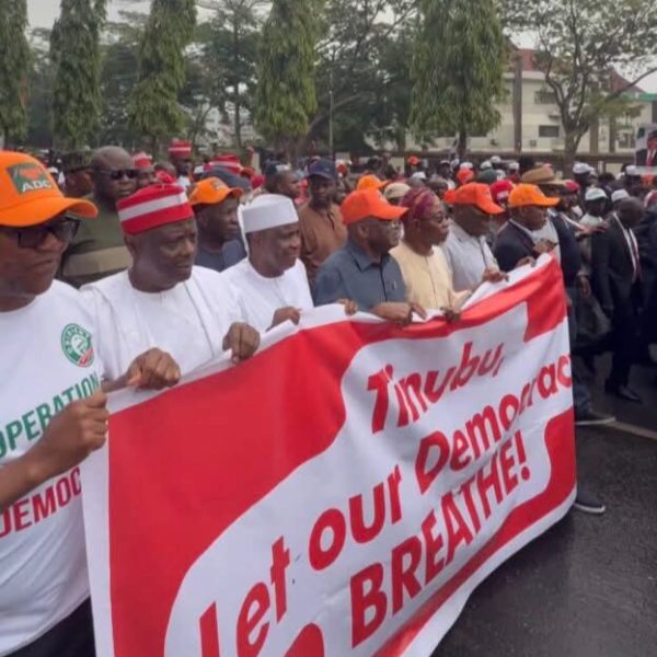 protest by adc leaders in abuja, nigeria