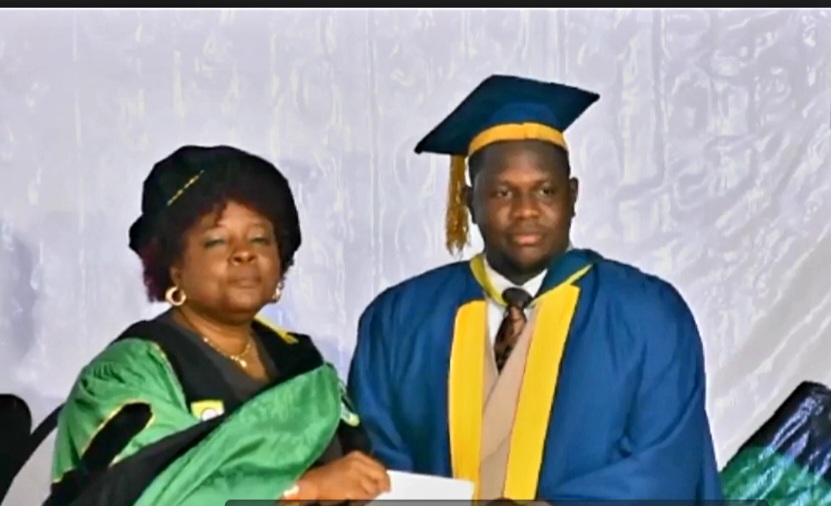 vice chancellor, professor kate omenugha and best graduating student, ume somtochukwu