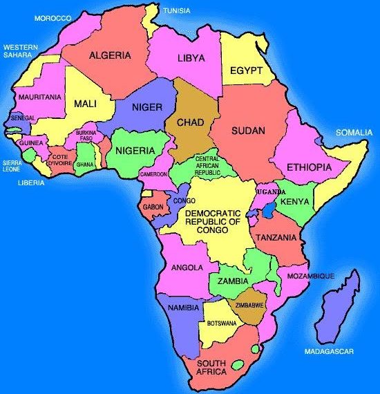 the map of africa